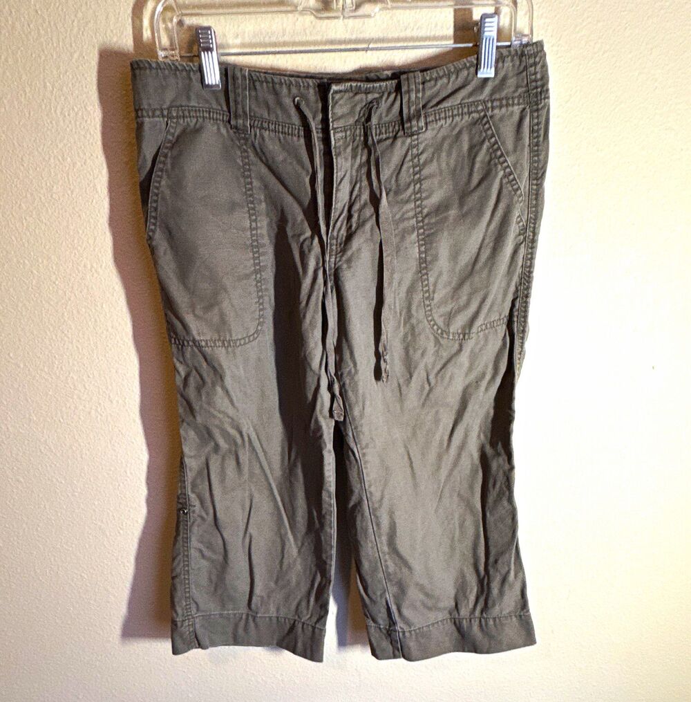 Calvin Klein Jeans Women’s Gray Bermuda Capris Regular Fit Mid Rise Size 4